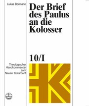 Cover of: Der Brief Des Paulus An Die Kolosser