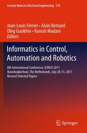 Cover of: Informatics In Control Automation And Robotics by Oleg Gusikhin