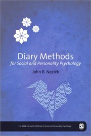 Cover of: Diary Methods For Social And Personality Psychology