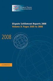 Cover of: Dispute Settlement Reports 2008 Vol 10