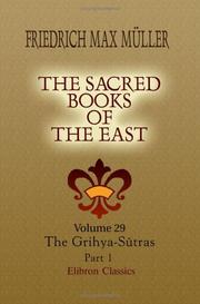 Cover of: The Sacred Books of the East by F. Max Müller