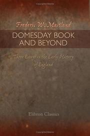 Domesday book and beyond by Frederic William Maitland
