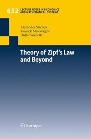 Cover of: Theory Of Zipfs Law And Beyond