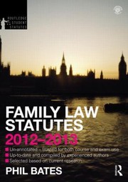 Cover of: Family Law Statutes 20122013