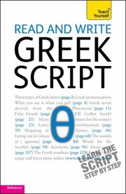 Cover of: Read And Write Greek Script