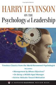 Cover of: Harry Levinson on the Psychology of Leadership (Harvard Business Review Facebook) by Harry Levinson