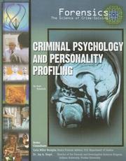 Cover of: Criminal psychology and personality profiling
