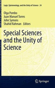 Cover of: Special Sciences And The Unity Of Science by 