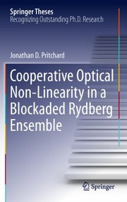 Cover of: Cooperative Optical Nonlinearity In A Blockaded Rydberg Ensemble