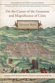 Cover of: On the Causes of the Greatness and Magnificence of Cities
            
                Lorenzo Da Ponte Italian Library