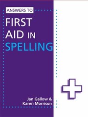 Cover of: Answers To First Aid In Spelling