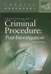 Cover of: Principles Of Criminal Procedure Postinvestigation