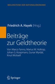 Cover of: Beitrge Zur Geldtheorie