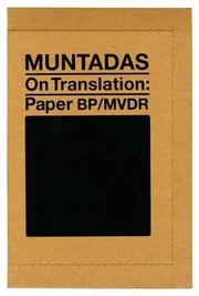 Cover of: Muntadas On Translation Paper Bp Mvdr Intervention In The Mies Van Der Rohe Pavilion