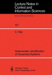 Cover of: Deterministic Identification Of Dynamical Systems by Christiaan Heij