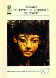 Cover of: Annales Du Service Des Antiquites de LEgypte Vol 82 by 