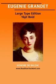 Cover of: Eugenie Grandet (Large Print) by Honoré de Balzac