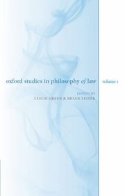Cover of: Oxford Studies In Philosophy Of Law Vol 1