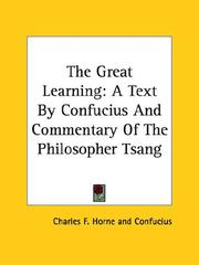 Cover of: The Great Learning by Confucius