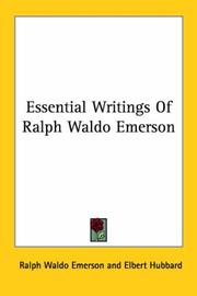 Cover of: Essential Writings of Ralph Waldo Emerson by Ralph Waldo Emerson