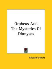 Cover of: Orpheus and the Mysteries of Dionysos