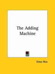 Cover of: The Adding Machine by Elmer Rice