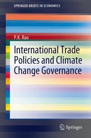 Cover of: International Trade Policies And Climate Change Governance