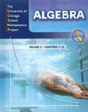 Cover of: UCSMP Algebra Volume 2