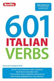 Cover of: 601 Italian Verbs
