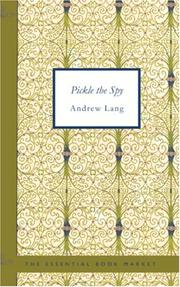 Cover of: Pickle the Spy by Andrew Lang