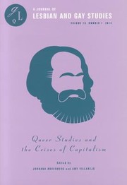 Cover of: Queer Studies And The Crises Of Capitalism