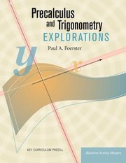 Cover of: Precalculus And Trigonometry Explorations