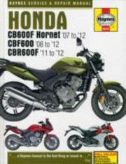 Cover of: Honda Cb600f Hornet Cbf600 Cbf600f Service And Repair Manual