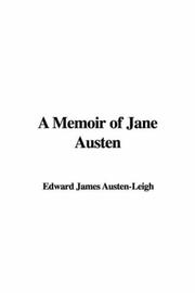 Cover of: A Memoir of Jane Austen by James Edward Austen-Leigh