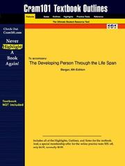 Cover of: The Developing Person Through the Life Span, 6th Edition (Cram101 Textbook Outlines - Textbook NOT Included)