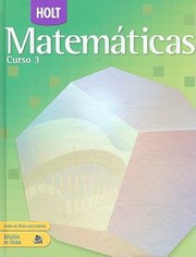 Cover of: Mathematics Course 3 Grade 8 Holt Mathematics