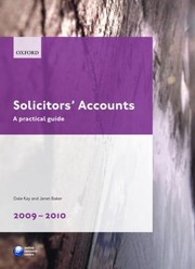 Cover of: Solicitors Accounts 20092010 A Practical Guide by 