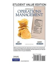 Cover of: Principles of Operations Management Student Value Edition