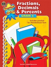 Cover of: Fractions Decimals Percents Grade 5 by 