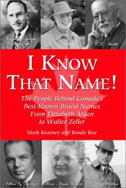 Cover of: I Know That Name! by Randy Ray, Mark Kearney