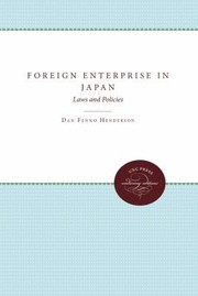 Cover of: Foreign Enterprise in Japan
            
                Enduring Editions