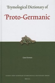 Etymological Dictionary Of Protogermanic by Guus Kroonen