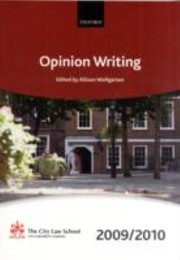 Cover of: Opinion Writing 20092010
