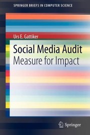 Cover of: Social Media Audit Measure For Impact