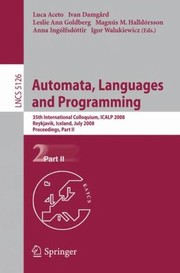 Cover of: Automata Languages And Programming by 