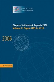 Cover of: Dispute Settlement Reports 2006