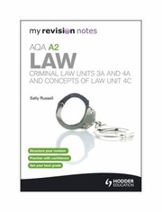 Cover of: AQA A2 LAW CRIMINAL  CONCEPTS