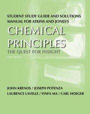 Cover of: Chemical Principles Fifth Edition Study Guide And Solutions Manual by 