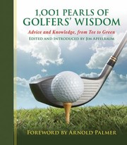 Cover of: 1001 Pearls Of Golfers Wisdom Advice And Knowledge From Tee To Green