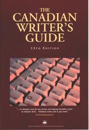 Front cover of The Canadian Writer's Guide by Unknown